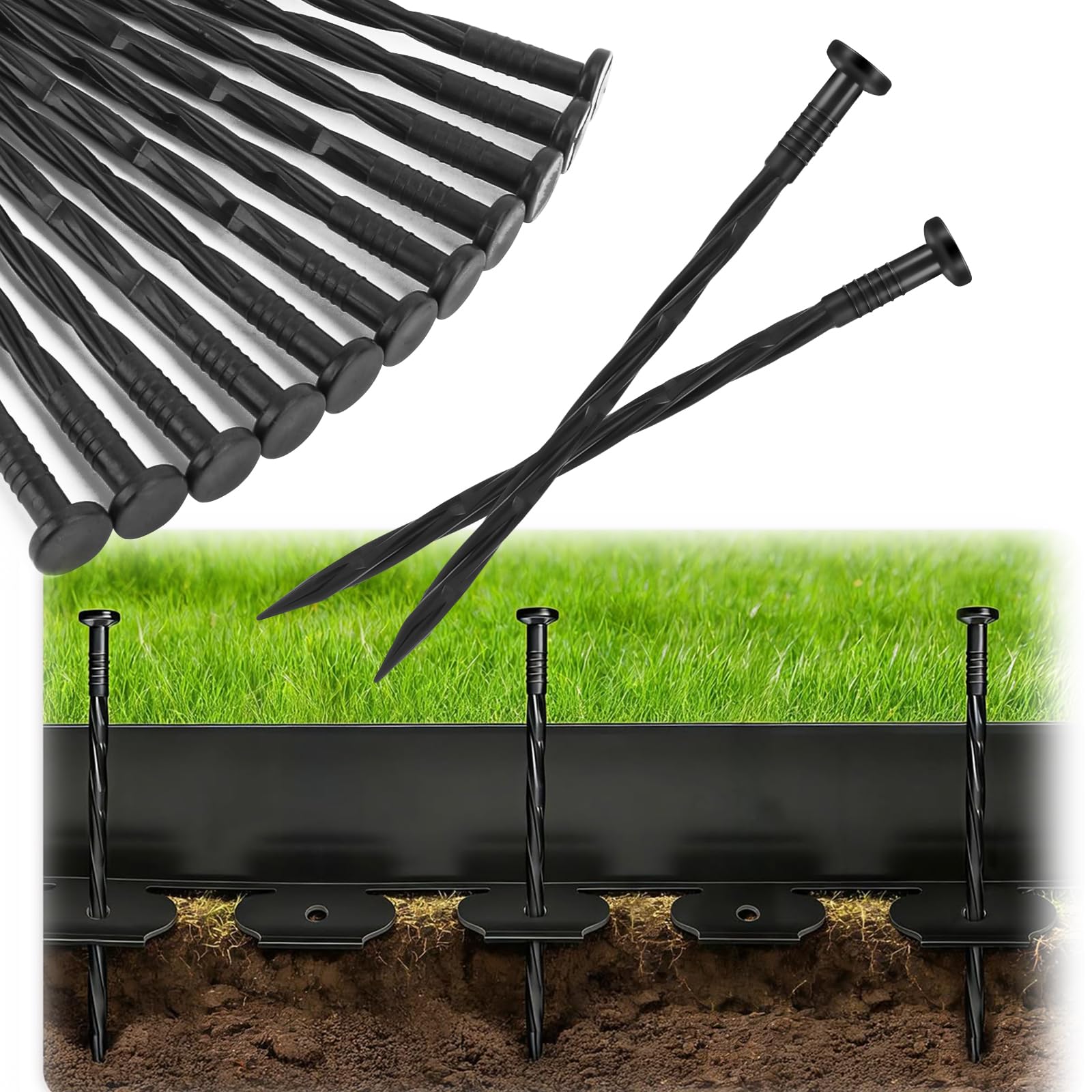 Garaook 8-inch plastic landscape edging stake front view