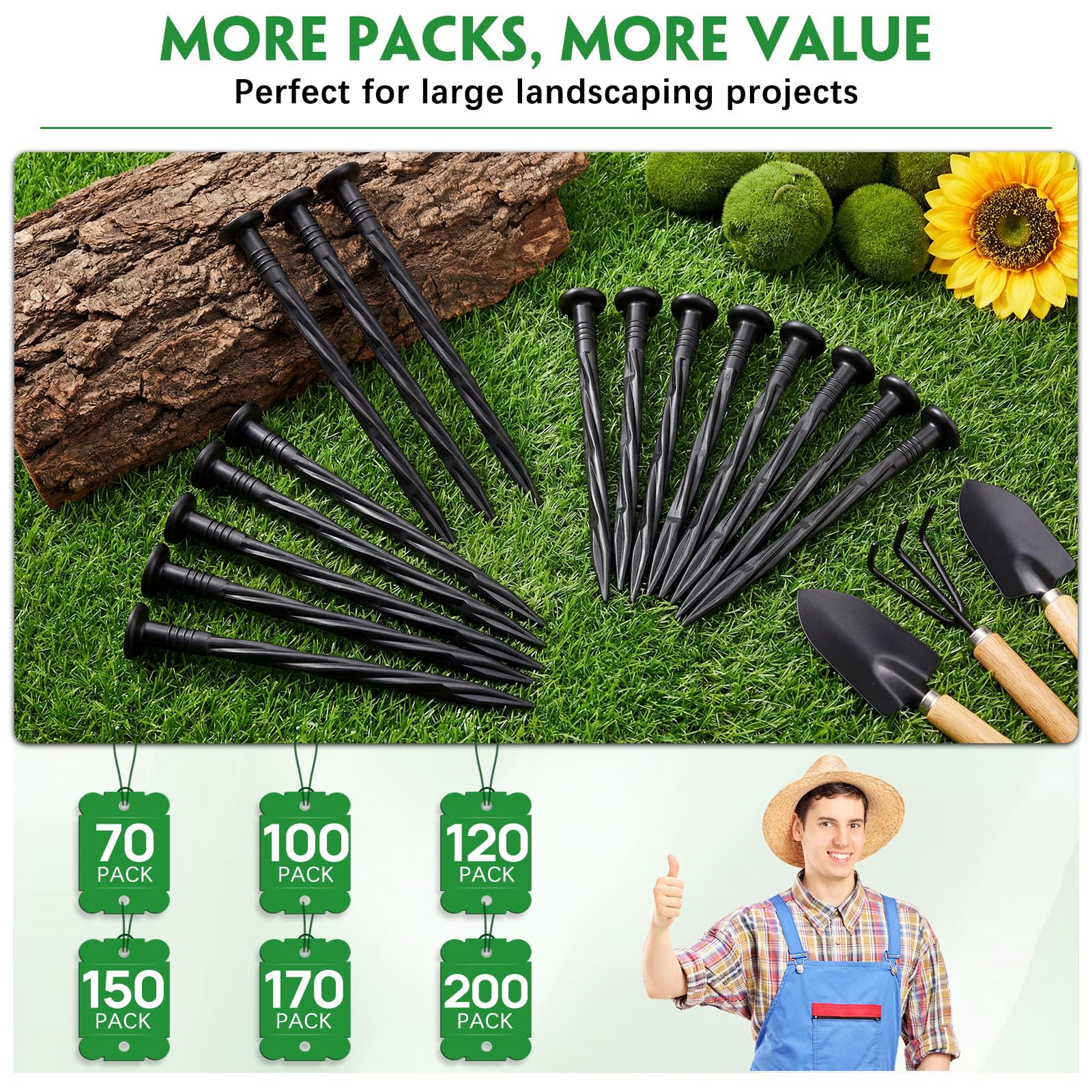 Garaook plastic landscape spikes packaging design