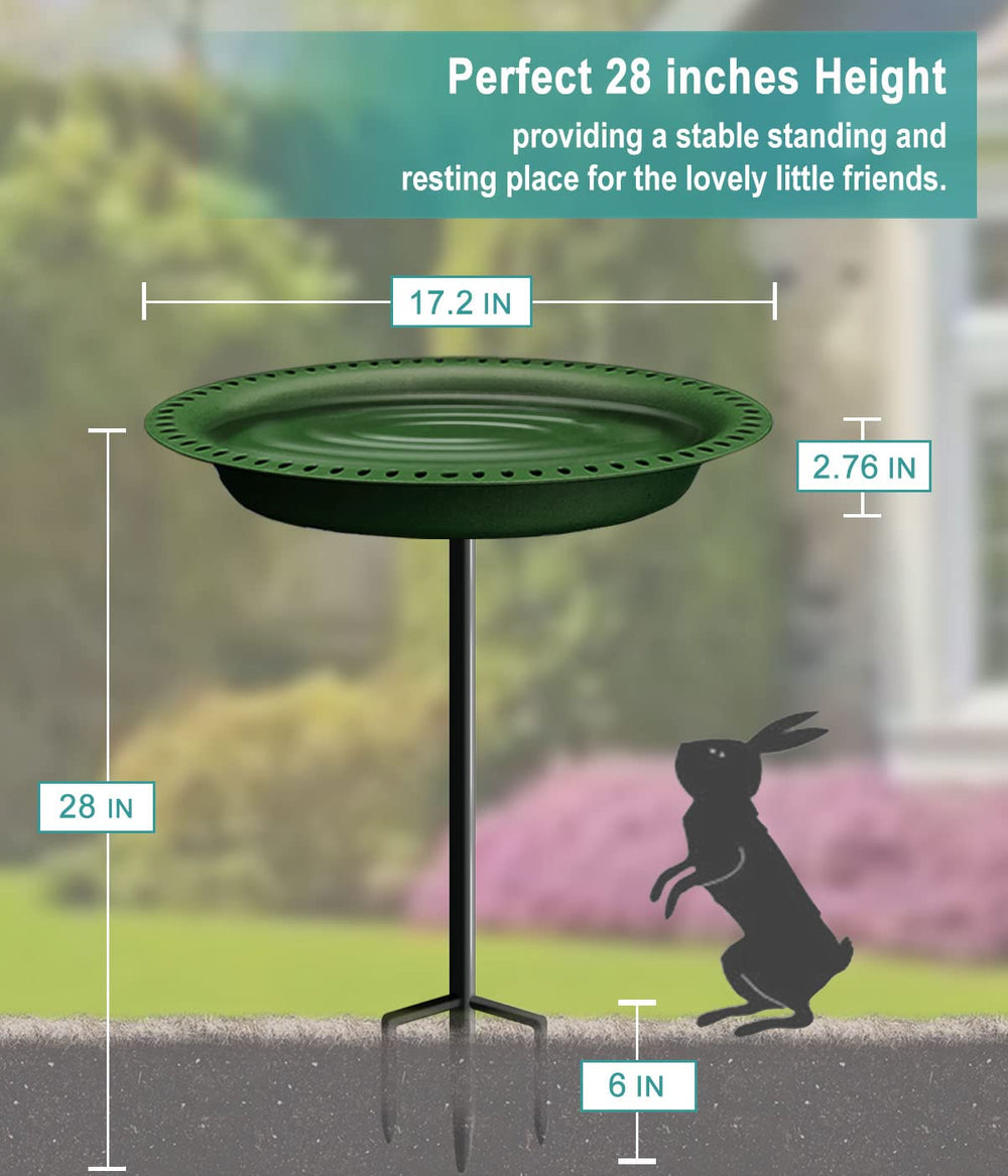 Garbuildman Birdbath with metal stake and prongs