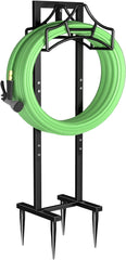 Garbuildman Garden Hose Holder front view with 4 spikes