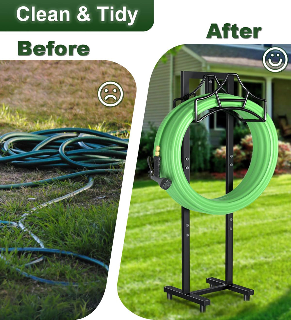 Garbuildman Garden Hose Holder in a garden setting