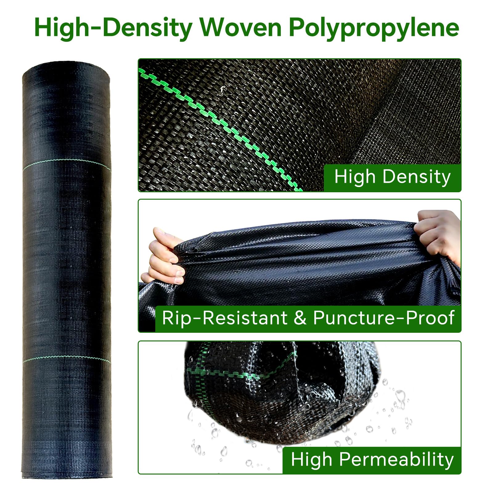 Garden area covered with Vanver weed barrier fabric