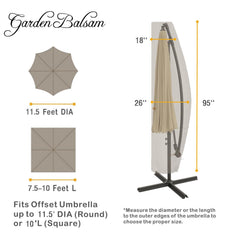 Garden Balsam Patio Umbrella Cover back view