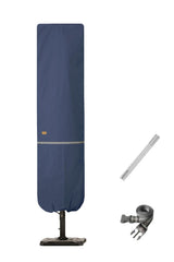 Garden Balsam patio umbrella cover front view in dark blue