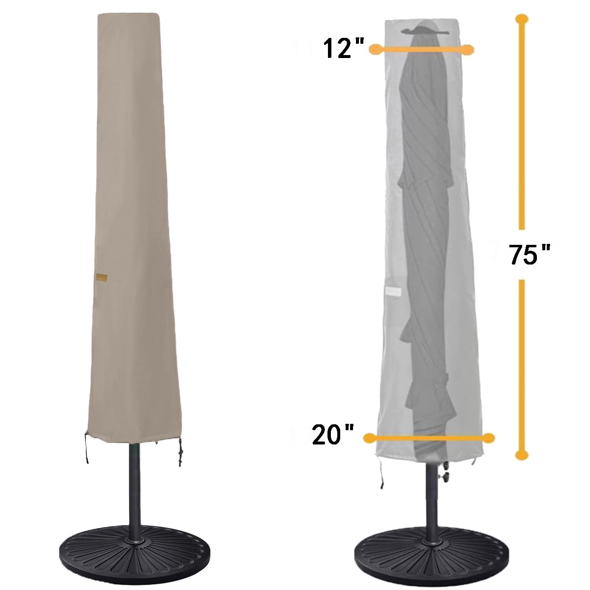 Garden Balsam Patio Umbrella Cover with zipper detail