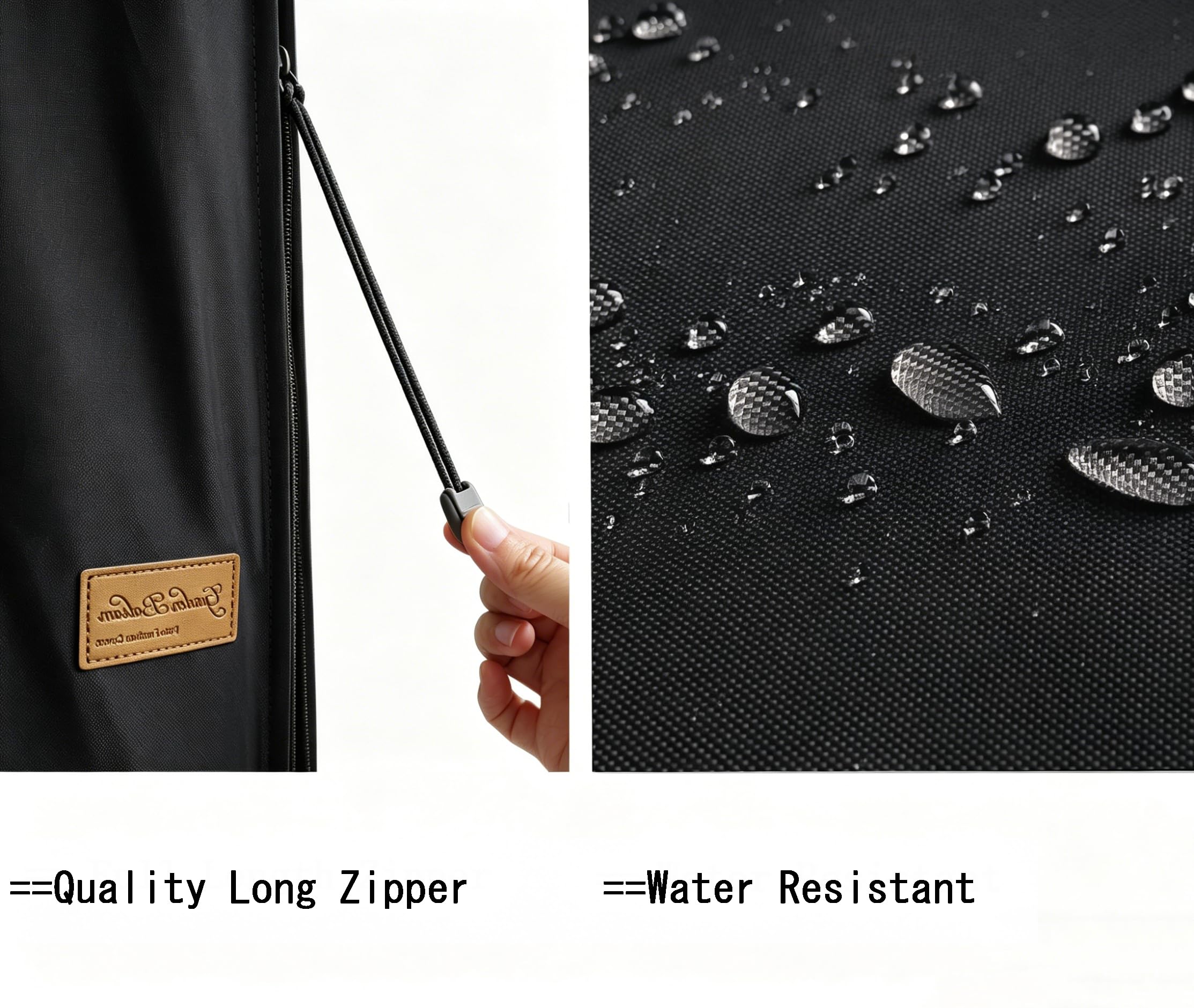 Garden Balsam umbrella cover black in outdoor setting