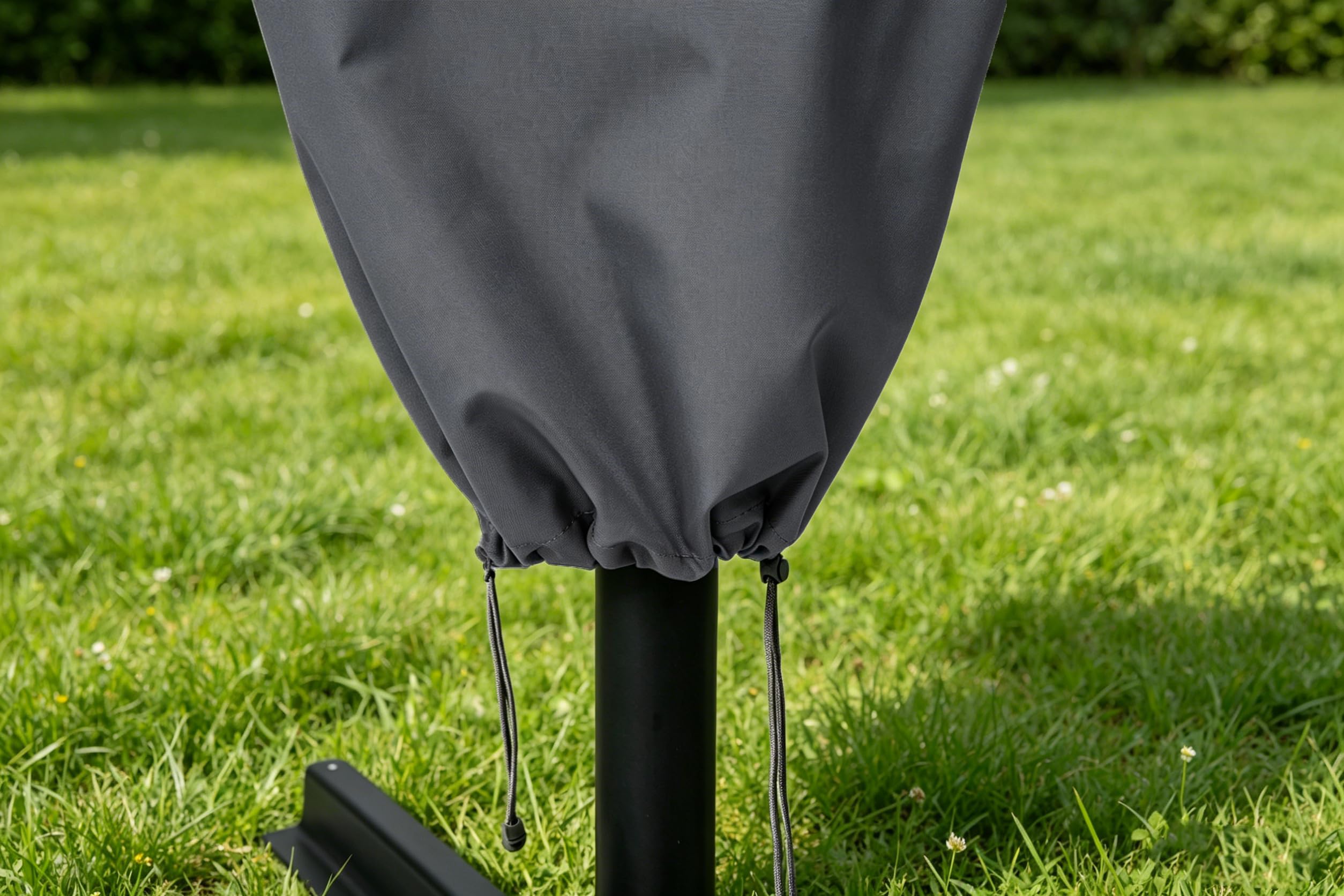 Garden Balsam umbrella cover folded for storage