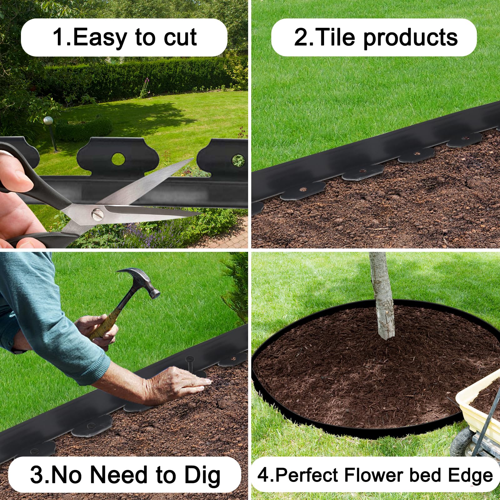Garden edging kit packaging and contents