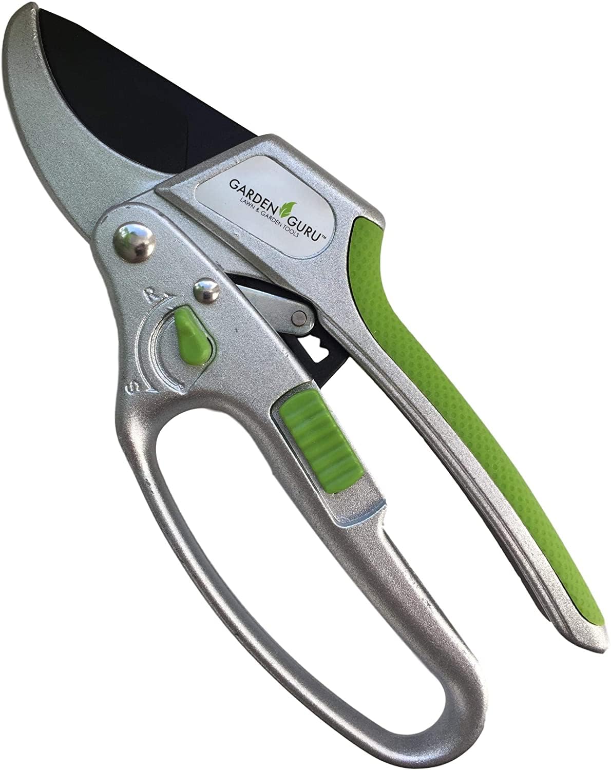 Garden Guru 2-in-1 Ratchet Pruning Shears front view
