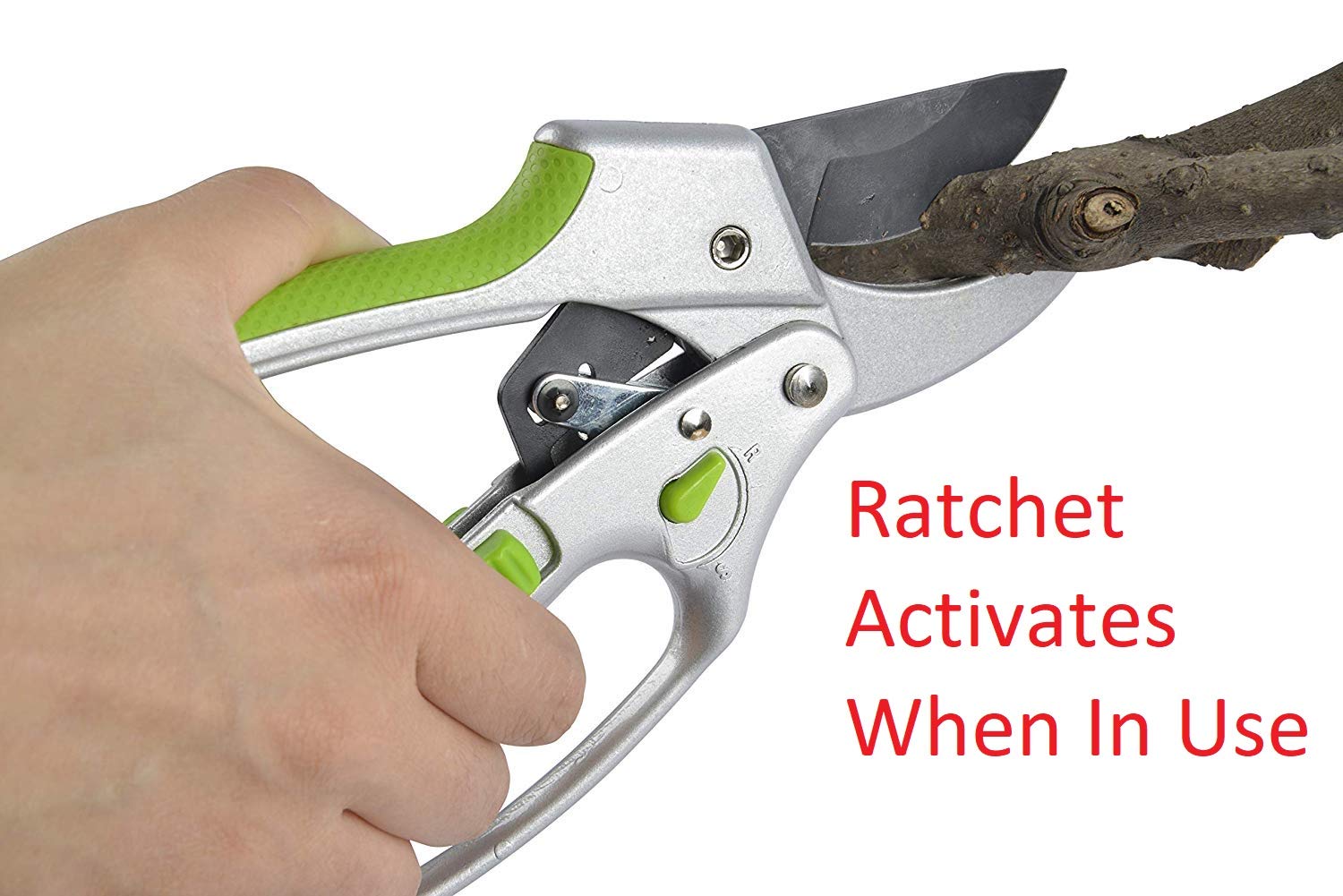 Garden Guru 2-in-1 Ratchet Pruning Shears with dual-mode switch