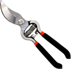 Garden Guru Classic Bypass Pruning Shears front view with black handles