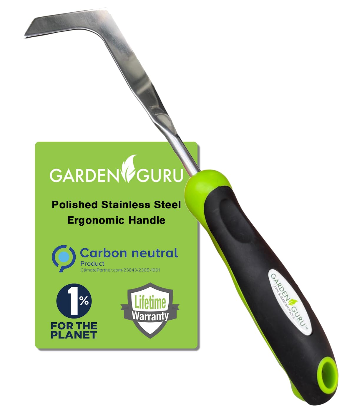 Garden Guru Patio Crack Weeder Tool front view with ergonomic handle