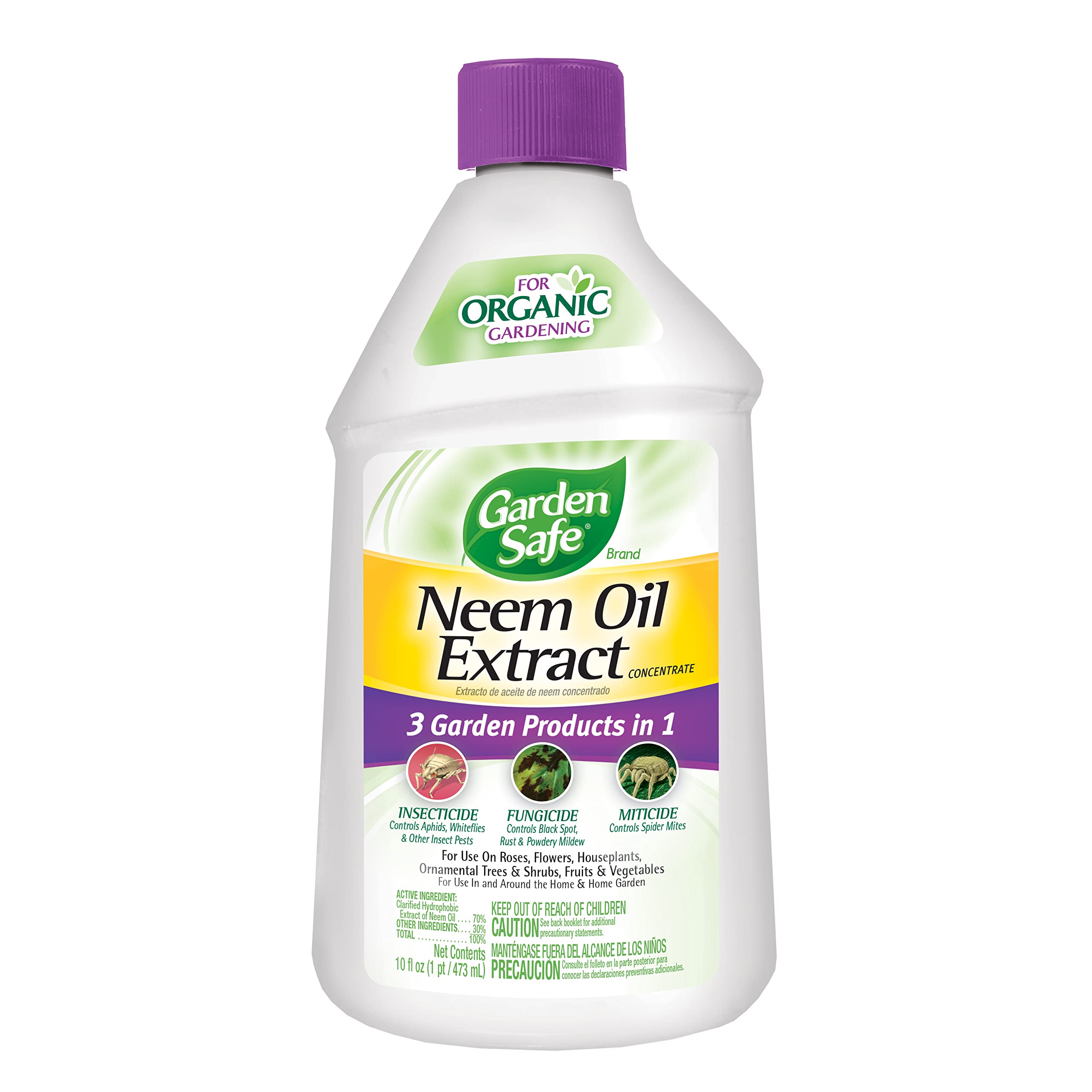 Garden Safe Neem Oil Extract Concentrate 10 oz bottle front view