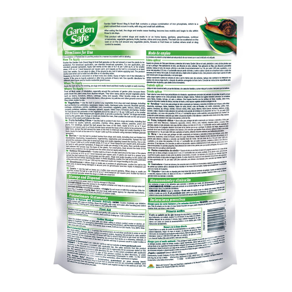 Garden Safe Slug & Snail Bait Granules in a garden setting