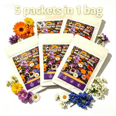 Garden scene with vibrant wildflowers from Wivolibe mix