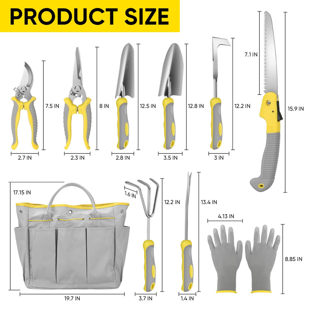 Garden tool bag with multiple pockets for storage