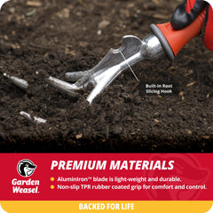 GARDEN WEASEL cultivator with double-sided prongs