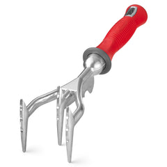 GARDEN WEASEL Double-Sided Garden Cultivator front view, red color