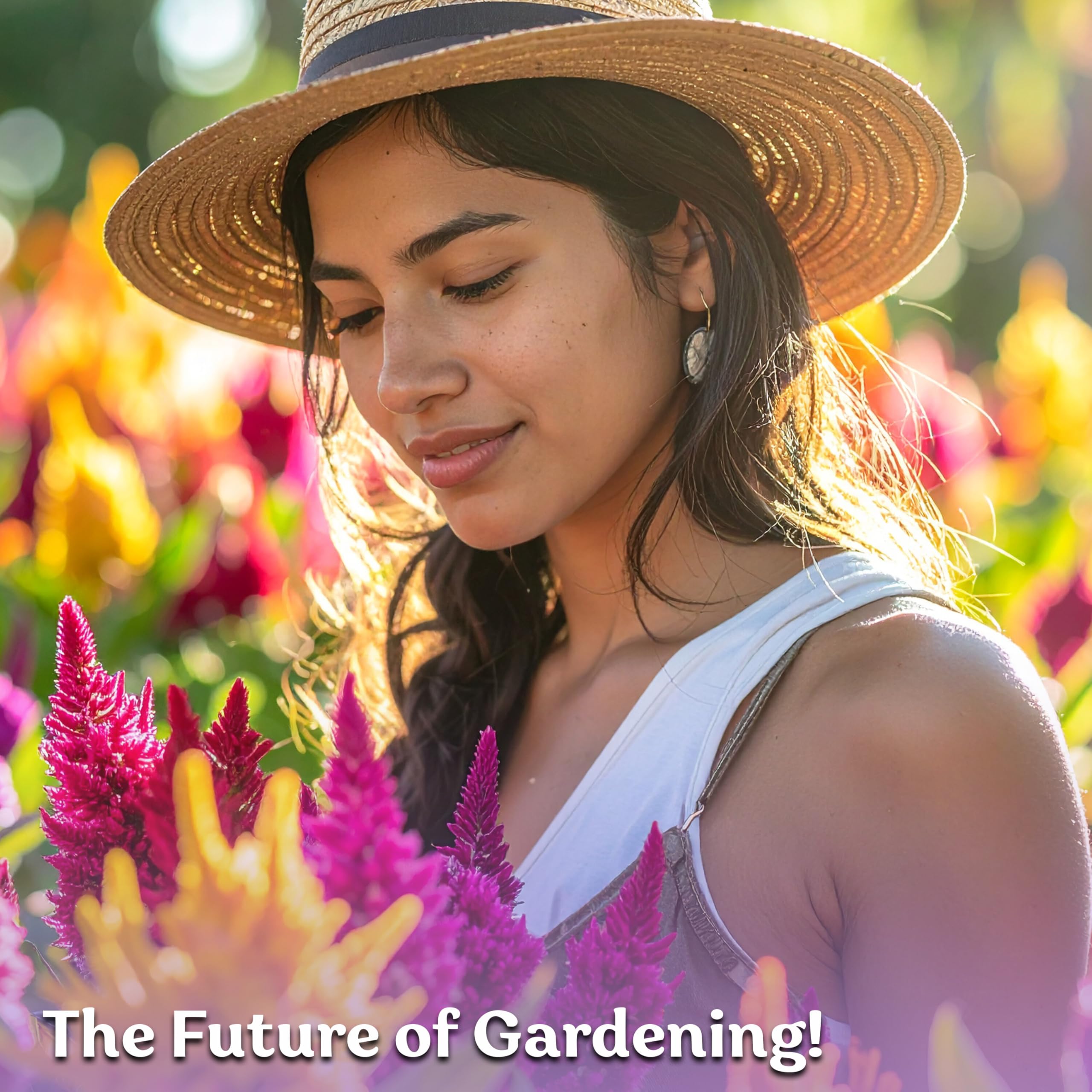 Garden with KVITER mixed flower seeds planted