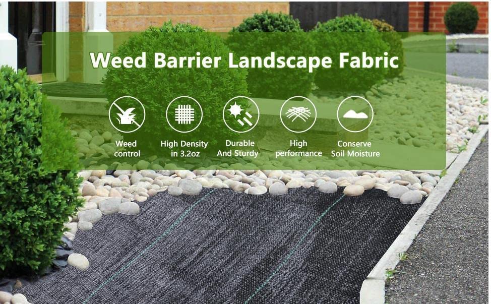 Garden with LGJIAOJIAO weed barrier fabric laid down