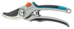 Gardena Adjustable Bypass Pruning Shears front view with ergonomic handles