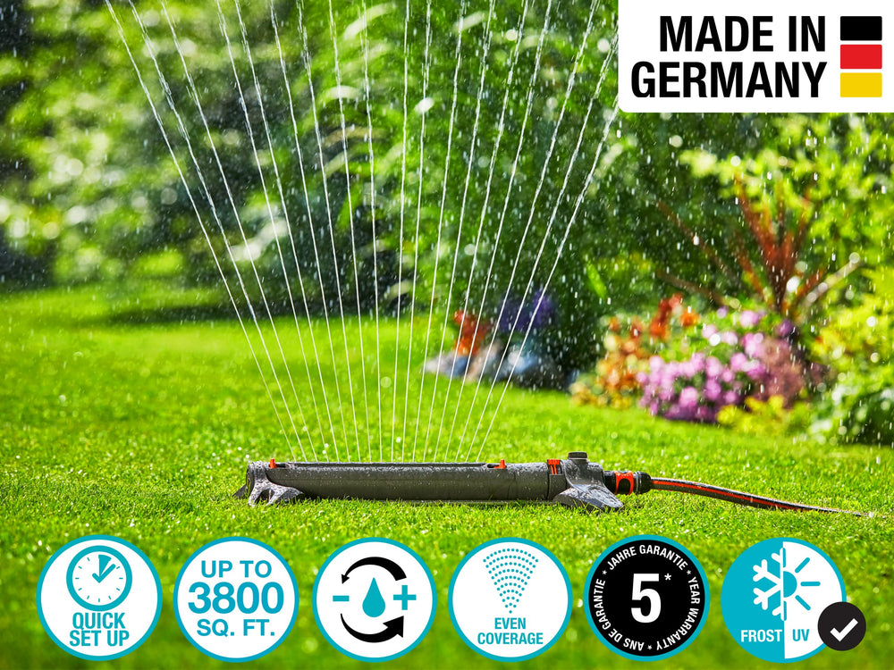 Gardena AquaZoom Oscillating Sprinkler with quick connect fitting