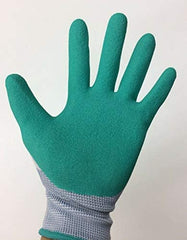 Gardena gloves displayed with gardening tools