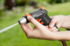 Gardena Premium Cleaning Nozzle side view showcasing adjustable water jet