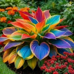 Gardener planting hosta seeds in well-drained soil