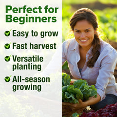 Gardener planting lettuce seeds in soil