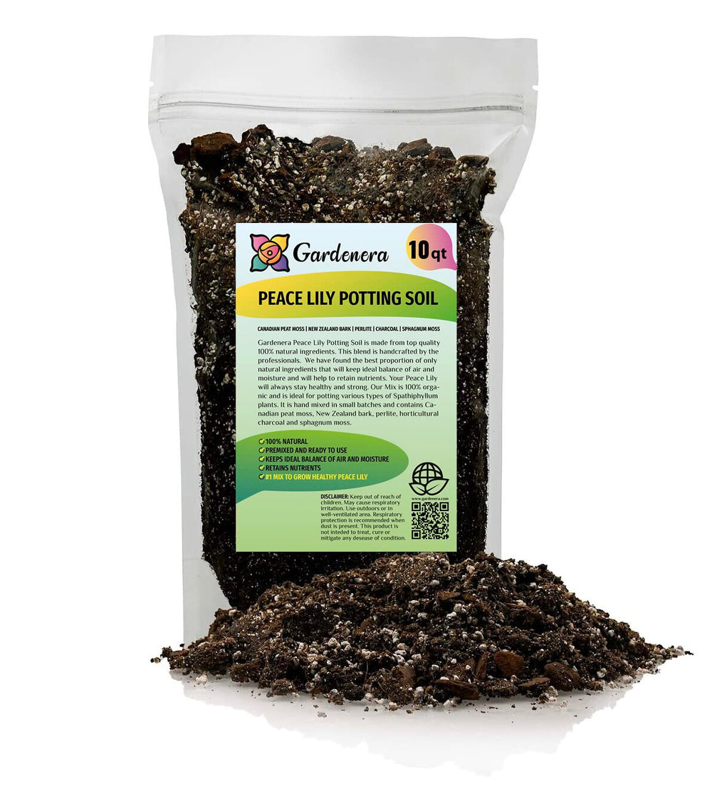Gardenera Peace Lily Potting Mix 10 Quart Bag front view