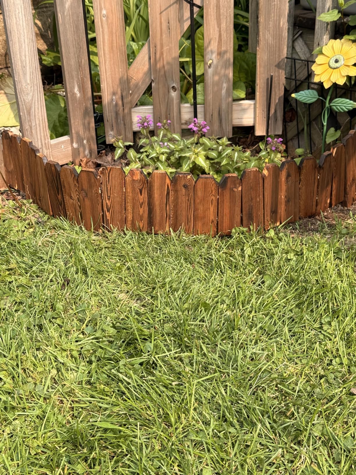 GardenFlow Wood Garden Edging rolled for compact storage