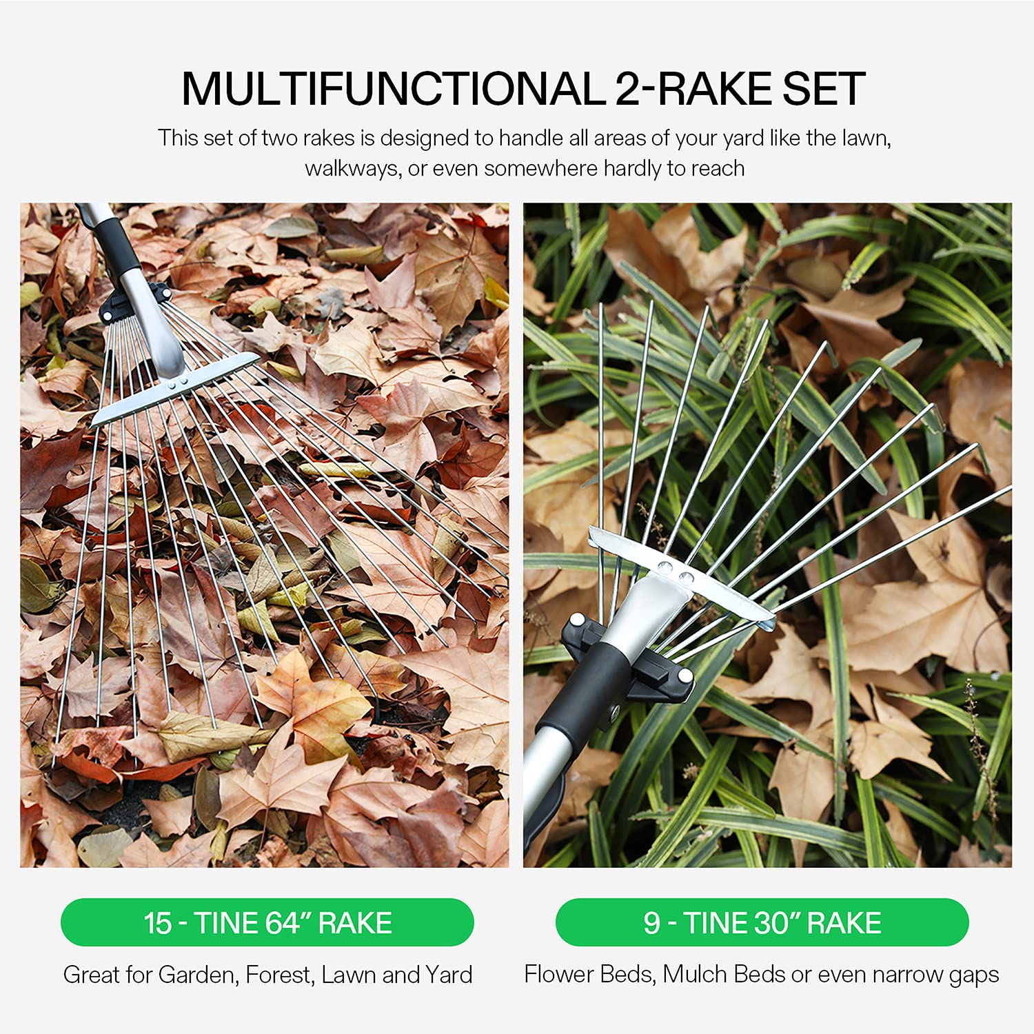 Gardening gloves included with VIVOSUN rake set