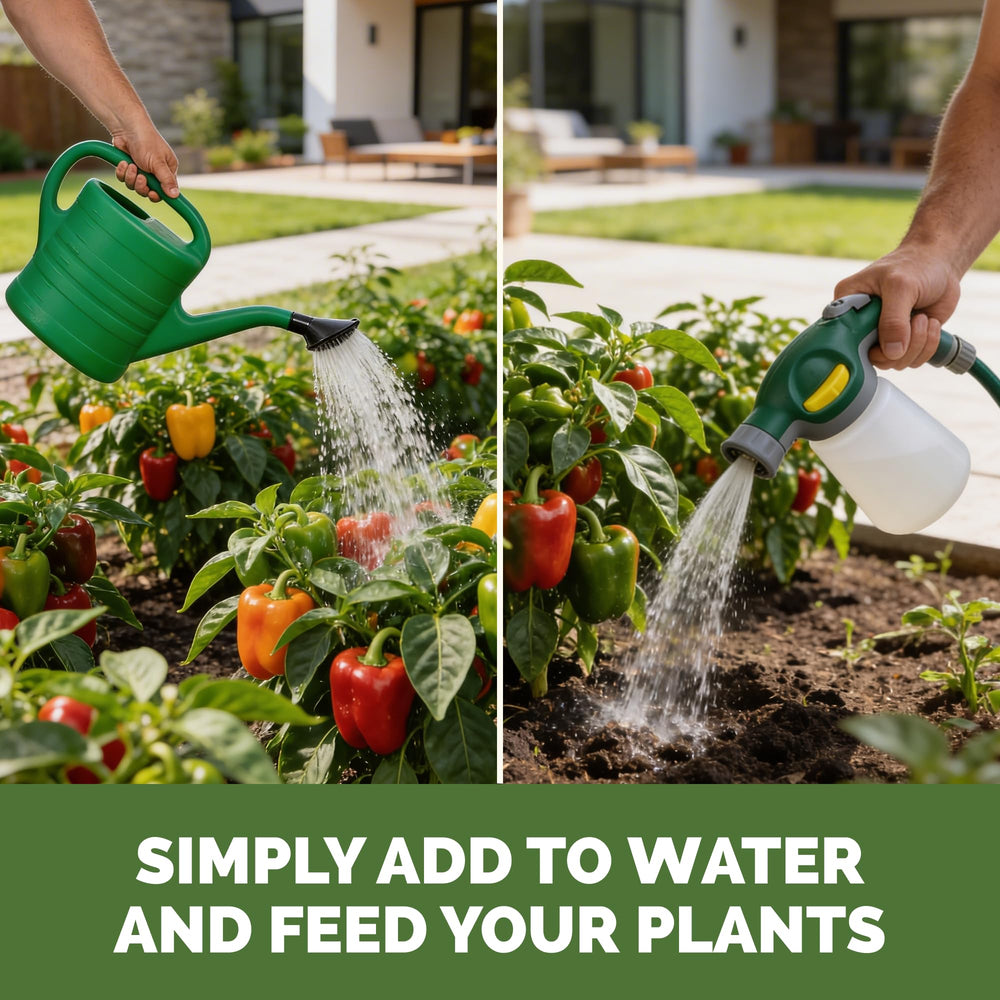Gardening setup with TPS NUTRIENTS Pepper Fertilizer