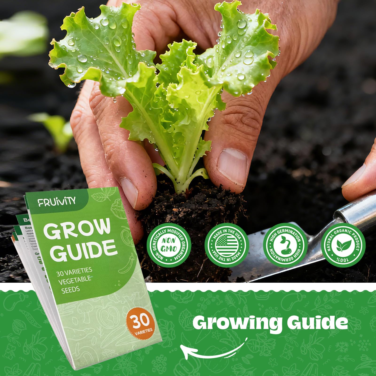 Gardening tools included with Fruivity Heirloom Seeds kit