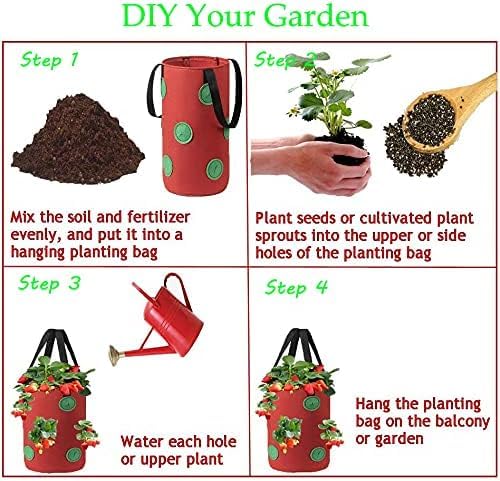 Gardening with SouilGoal Upside Down Tomato Planter set