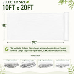 Gardeningwill Garden Netting 10Ft x 20Ft rolled out on a garden bed