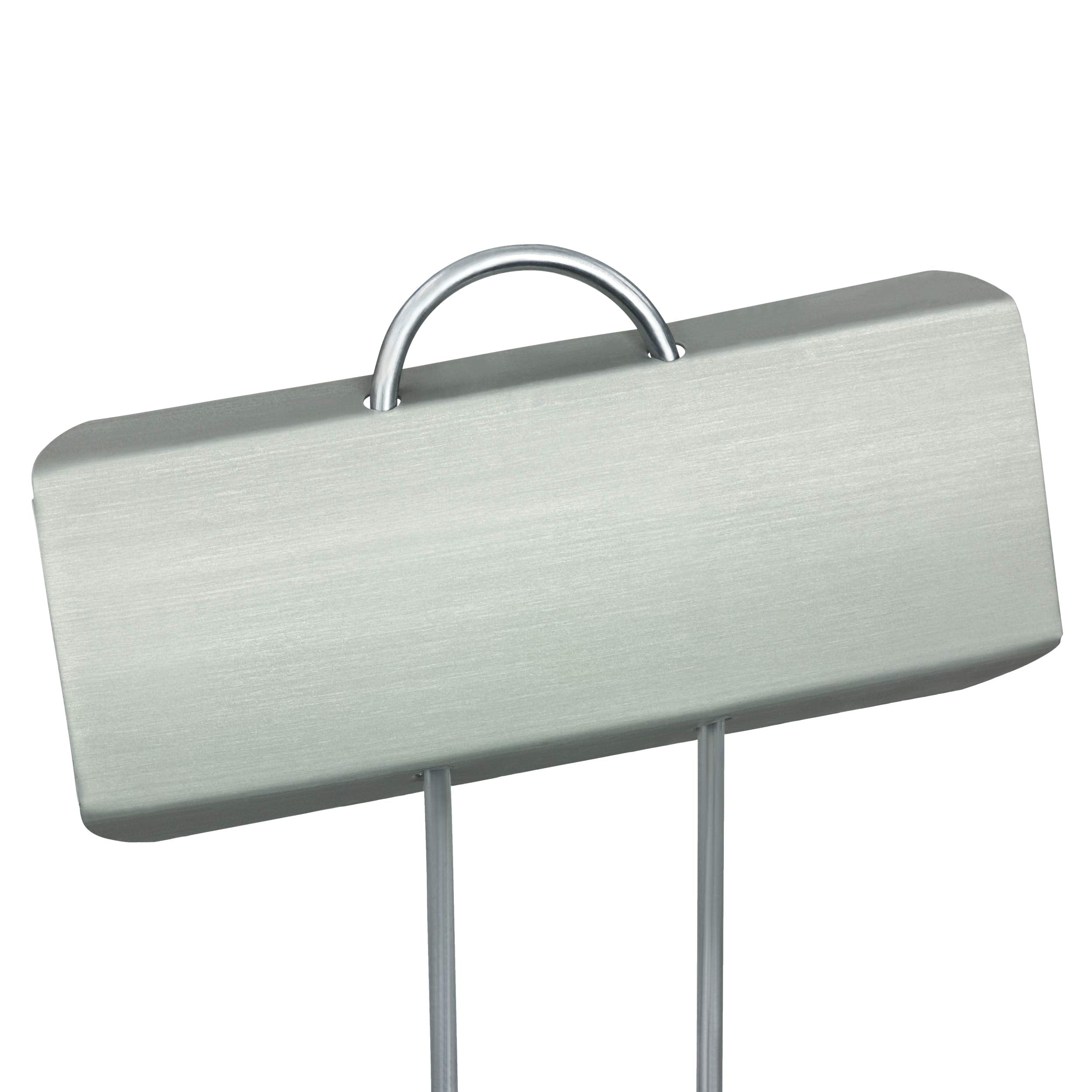 GardenMate 50-Pack metal plant labels front view with zinc finish