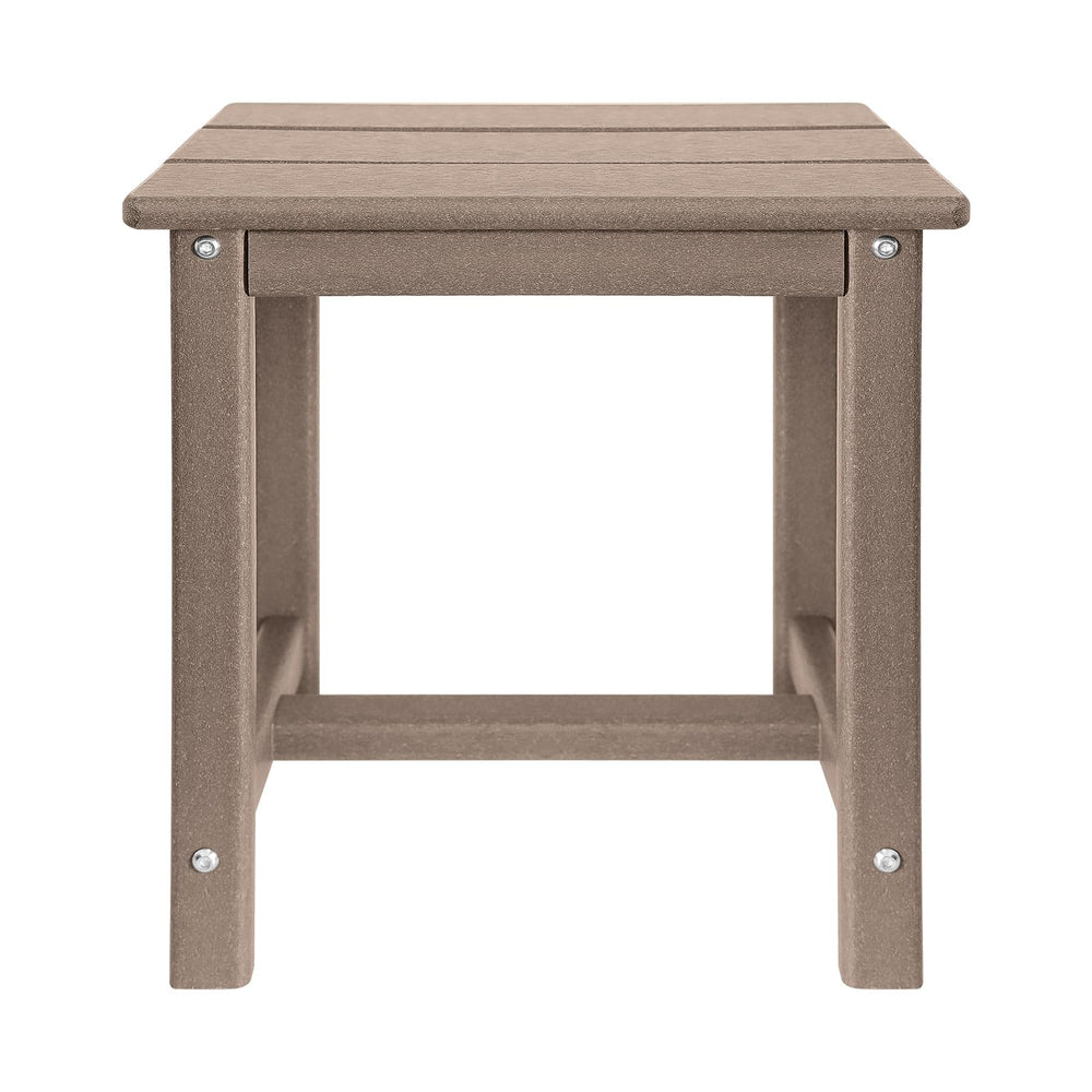 GARDENSTAR Adirondack Square Side Table dimensions displayed