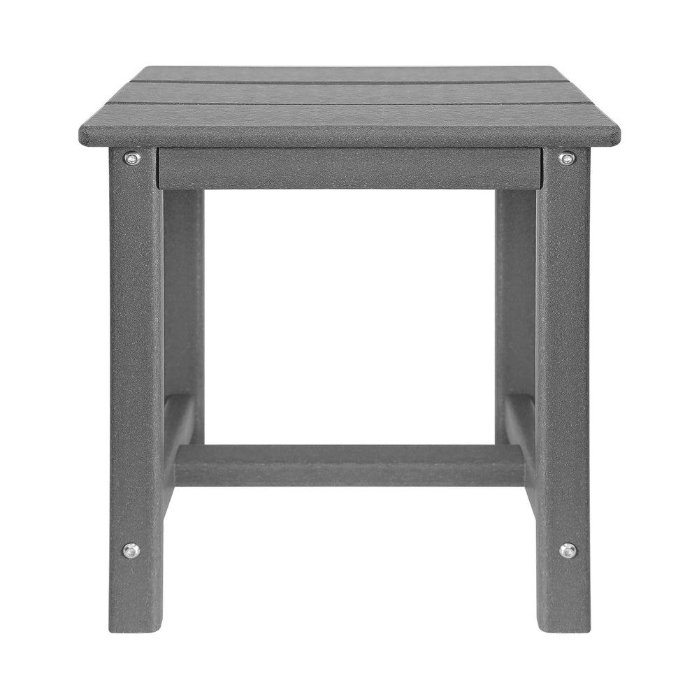 GARDENSTAR Adirondack Square Side Table grey on balcony