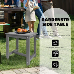 GARDENSTAR Adirondack Square Side Table grey on patio