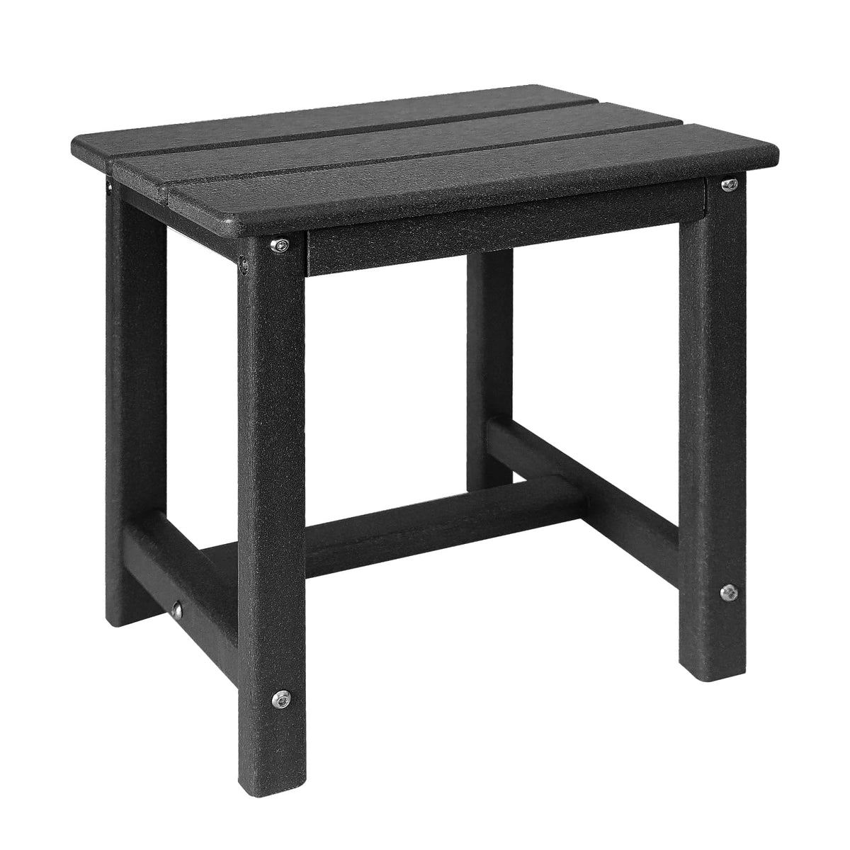 GARDENSTAR Adirondack Square Side Table in black with smooth surface
