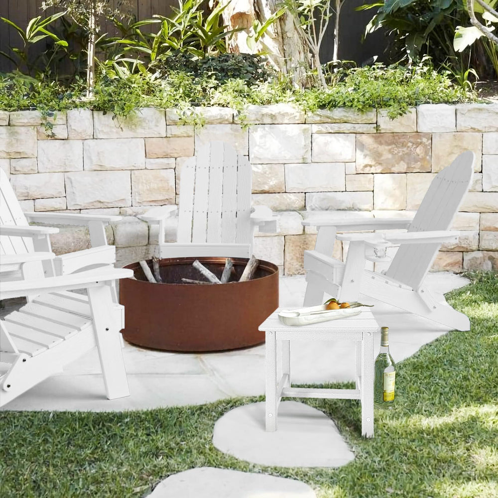 GARDENSTAR Adirondack Square Side Table in outdoor setting