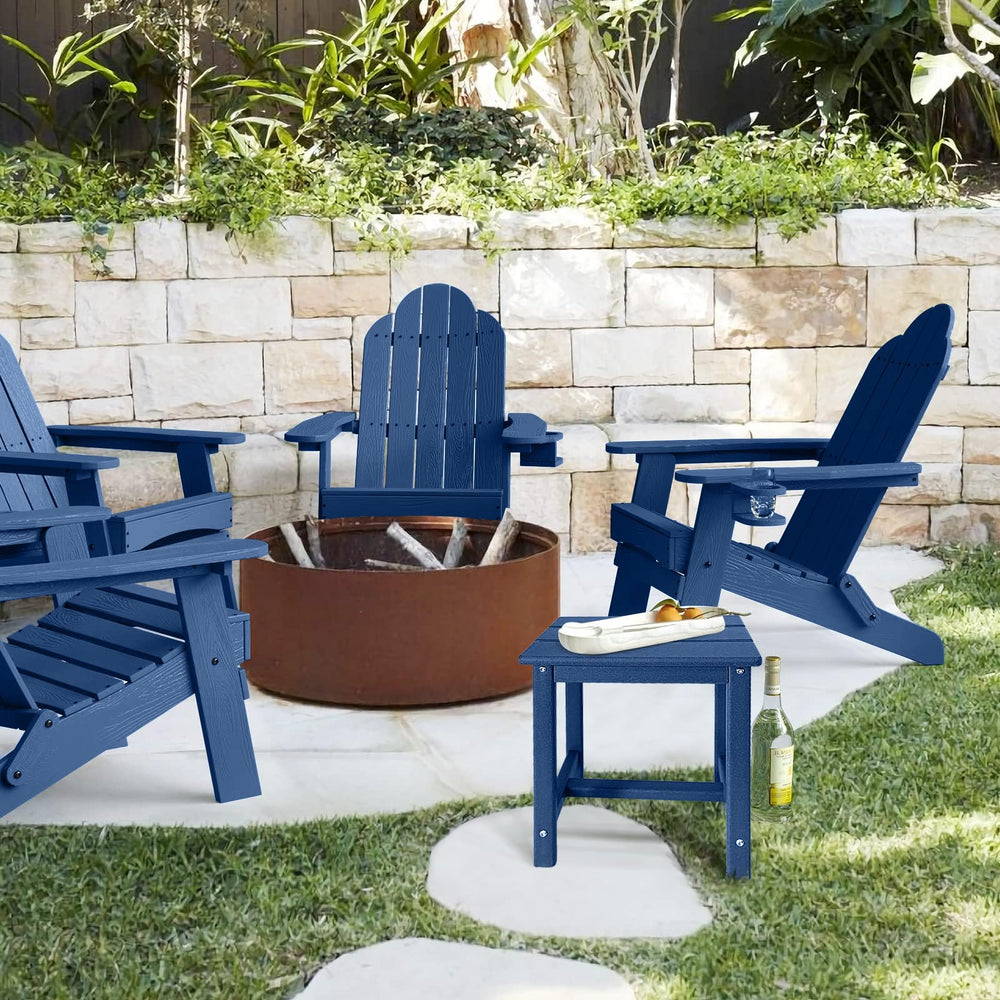 GARDENSTAR Adirondack Square Side Table side view