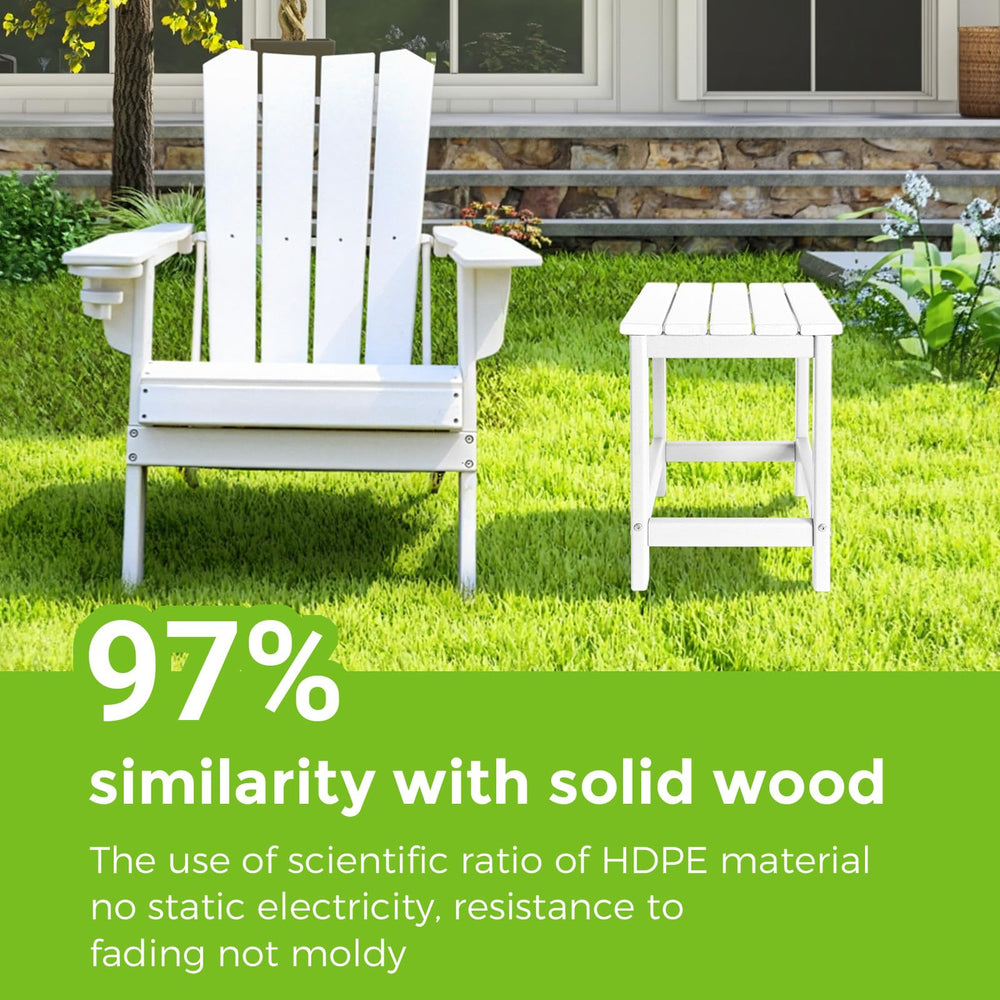 GARDENSTAR Outdoor Side Table white side view