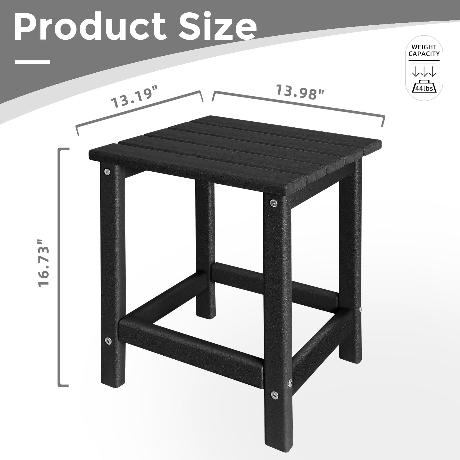 GARDENSTAR Outdoor Side Table with drinks and flowers