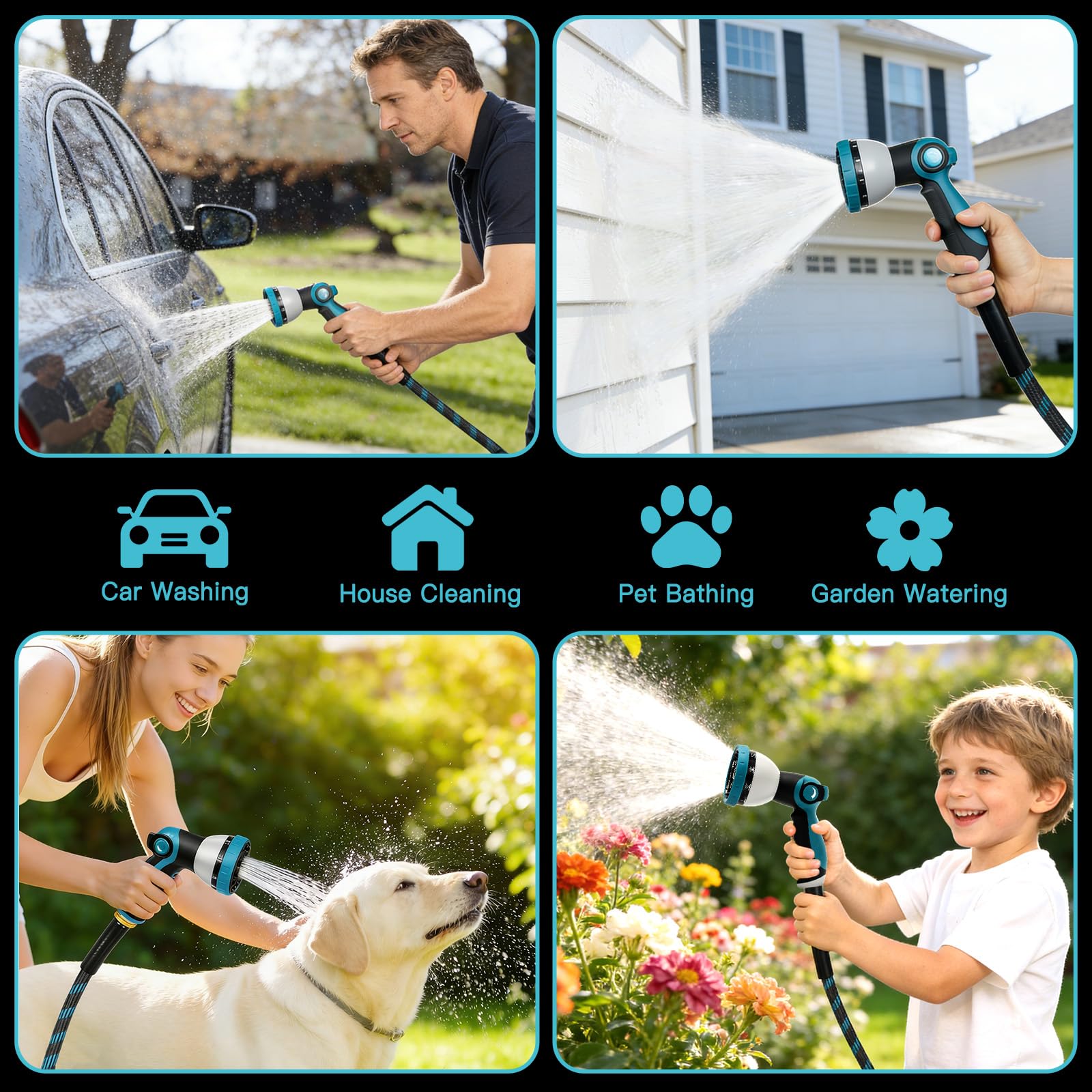 Gardentime garden hose connection showing leakproof design