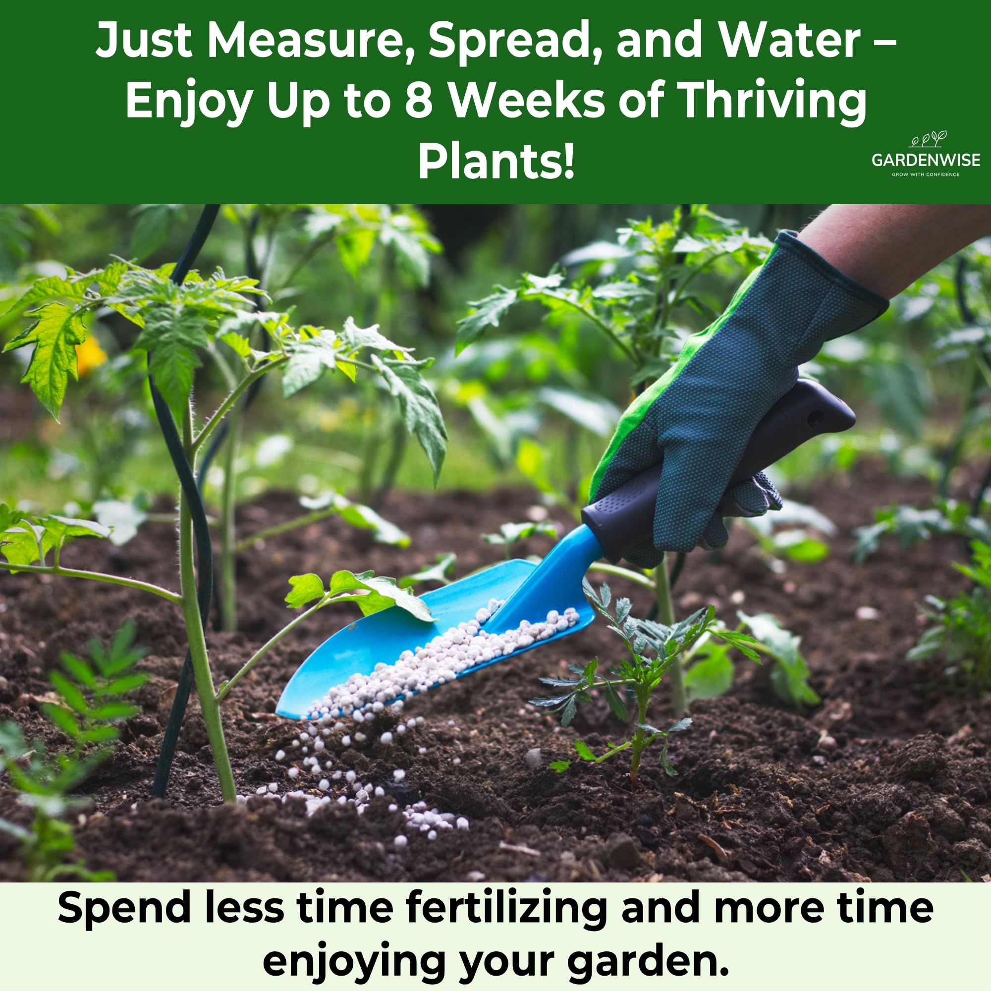 GARDENWISE 10-10-10 Granular Fertilizer in garden application