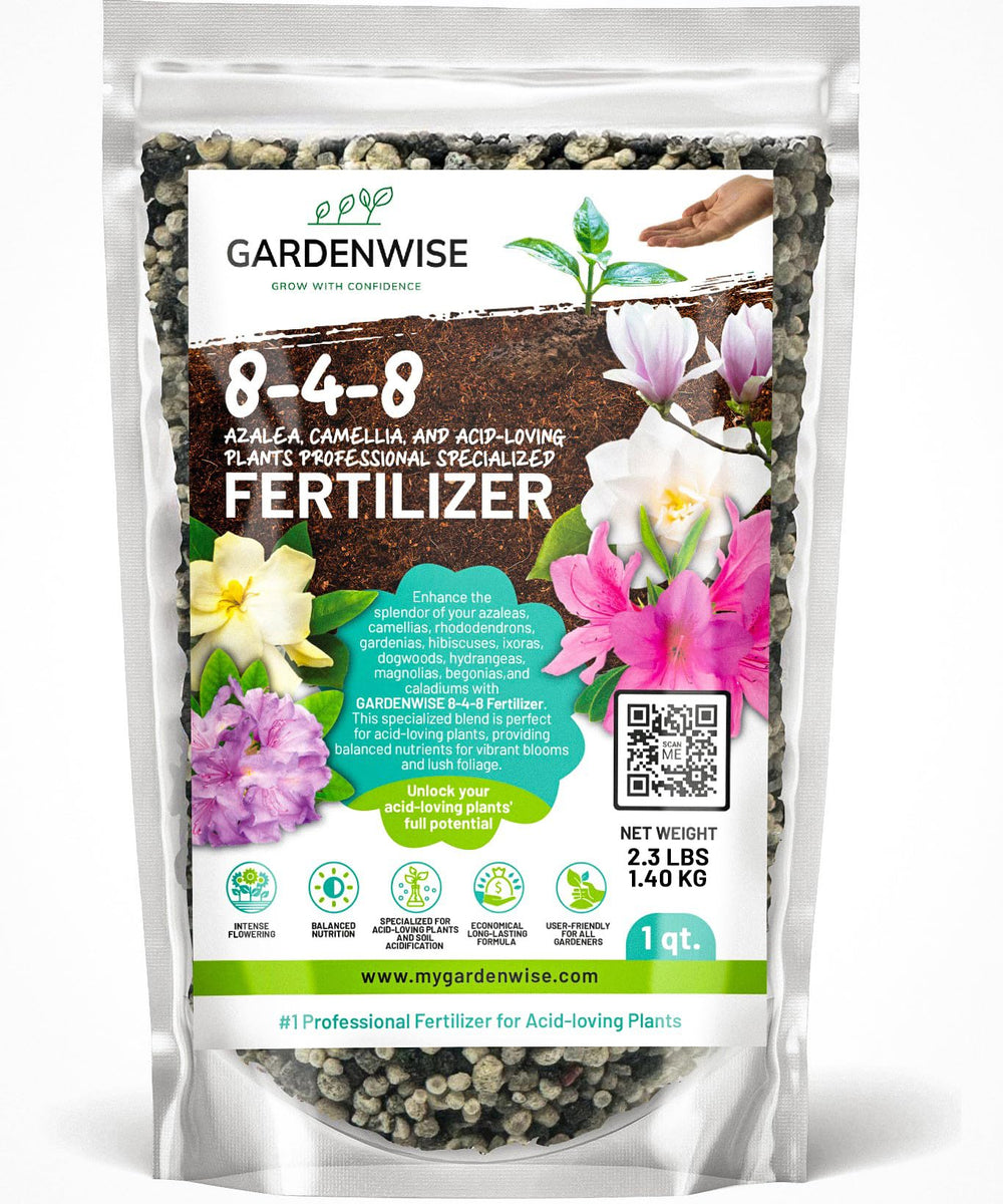GARDENWISE 8-4-8 Acidic Fertilizer 1 Quart front view