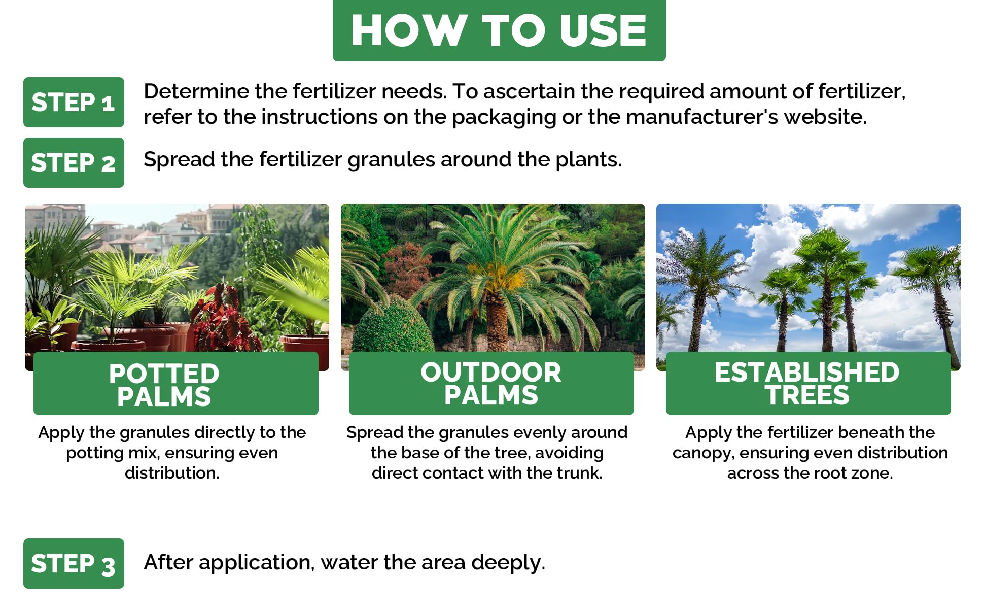 GARDENWISE 8-4-8 Palm Tree Fertilizer use instructions